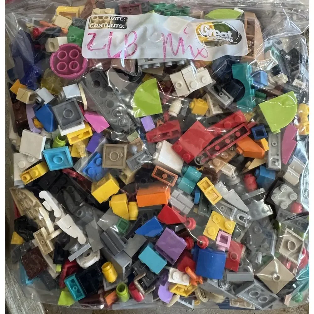 2 lbs Mixed LEGO Lot - Authentic Genuine Bricks Parts & Pieces Cleaned & Sorted